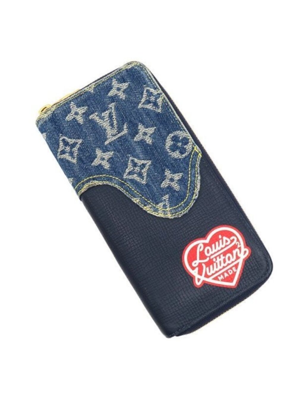 Louis Vuitton Monogram Denim NIGO Zippy Walletvertical Wallet